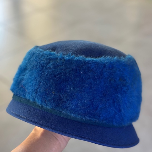 Vintage 20s-70s blue hat very pretty - Picture 5 of 14